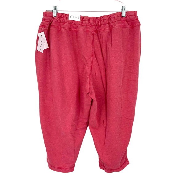 Lane Bryant Livi Capri Sweatpants Pink Size 22/24 NWT - Picture 2 of 5